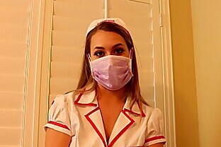 Nurse Kimber Lee Gives Handjob in her Purple Latex Gloves!