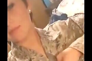 Lauren Russell - Gorgeous military babe stripping uniform   fingering to orgasm